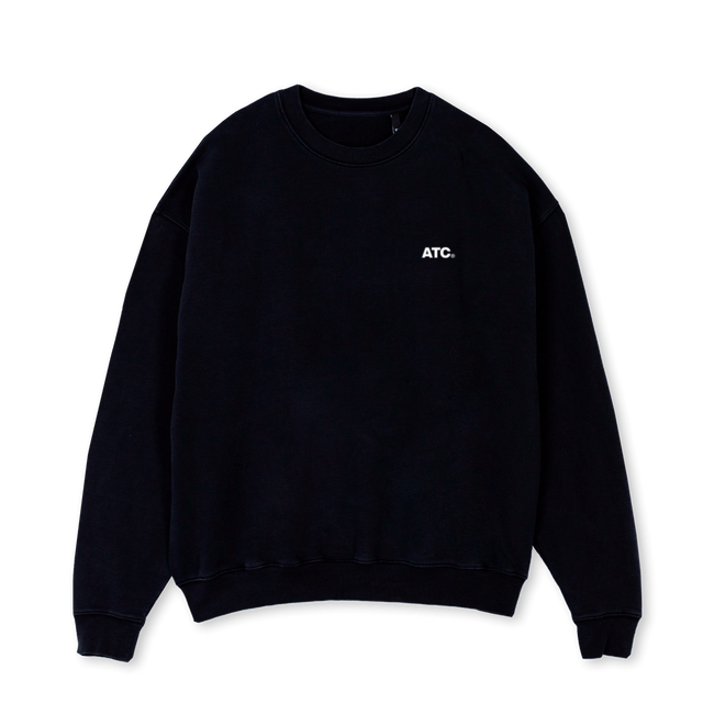 ATC SW Black Oversized Crewneck Sweater.
