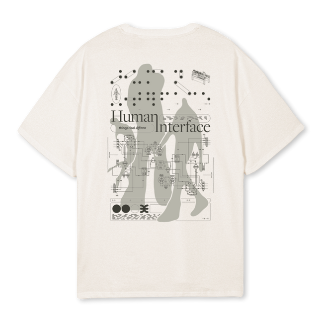 BRAILLE Vintage White Oversized Tee.