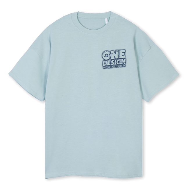 ONEDLIGHTBLUE Cold Blue Oversized Tee.