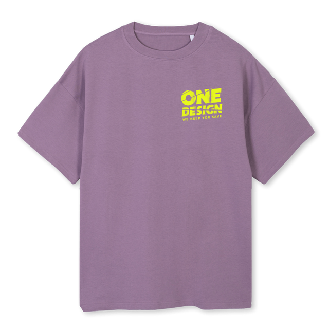 ONEDPURBLEYELLOW Purple Oversized Tee.