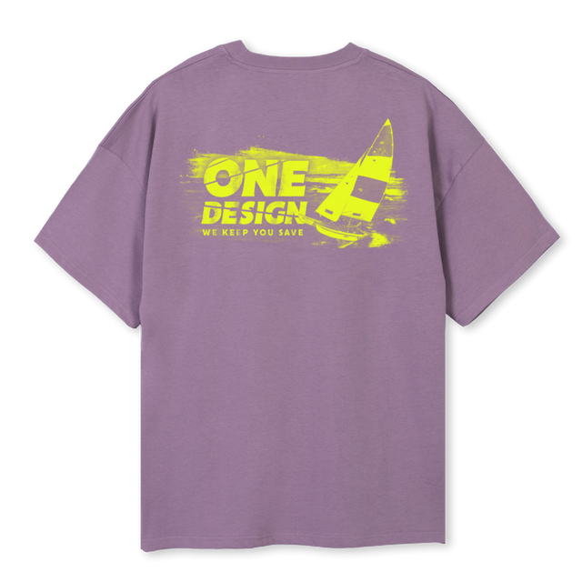 ONEDPURBLEYELLOW Purple Oversized Tee.