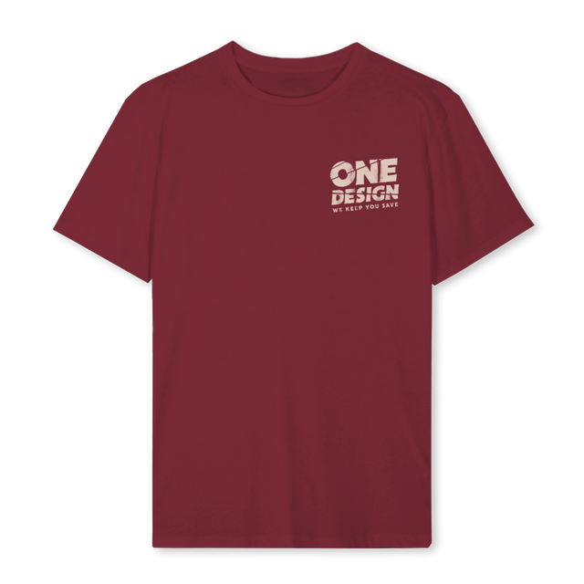 ONEDBLACKYELLOW Burgundy Regular Tee.