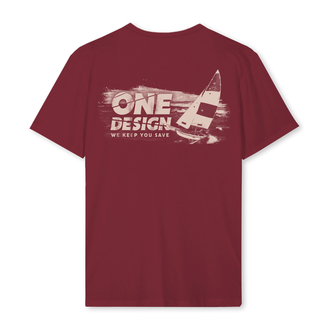 ONEDBLACKYELLOW Burgundy Regular Tee.