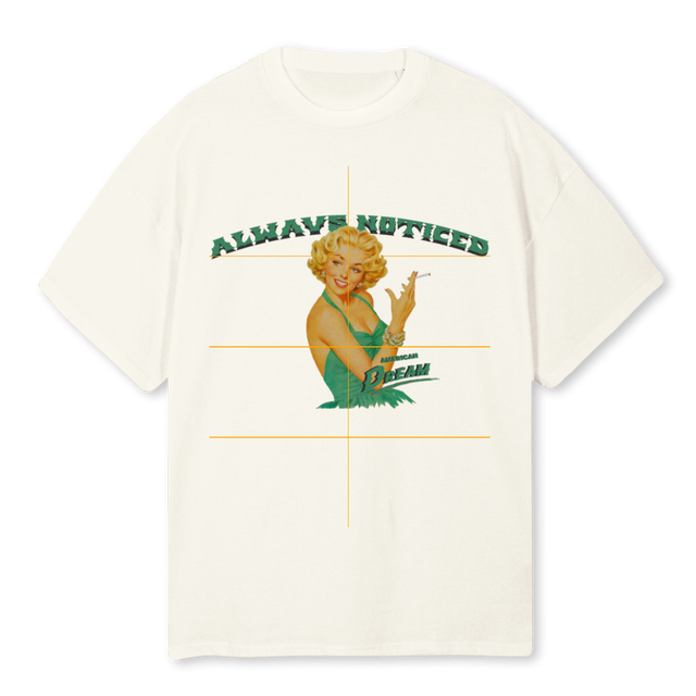 AMRCN DRM Cream Oversized Tee.