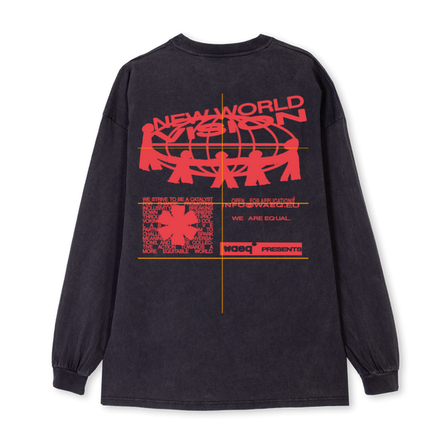 NWVRED Vintage Black Oversized LS Tee.