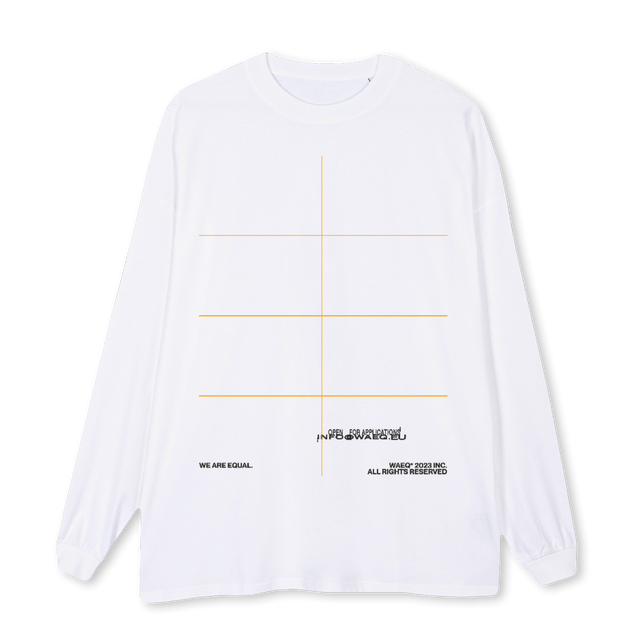 NWVBLK White Oversized LS Tee.