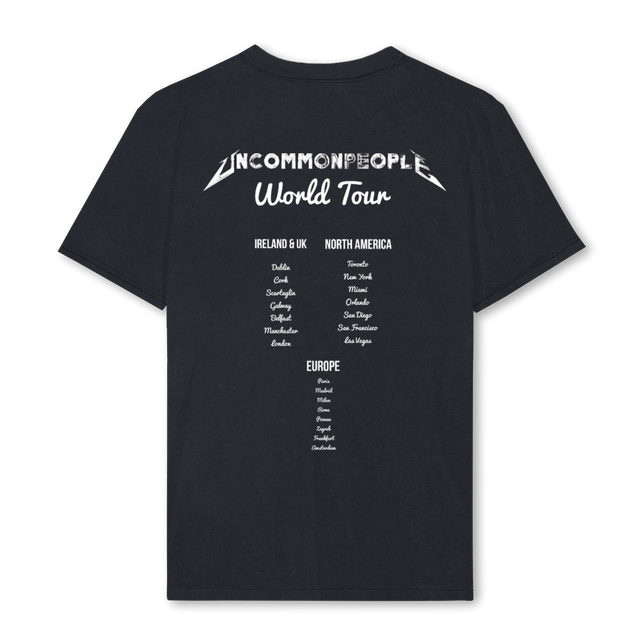 UNCOMMON TOUR Vintage Black Regular Tee.