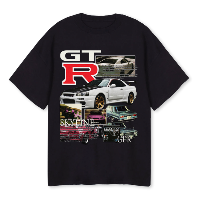 NISSAN GTR Black Oversized Tee.
