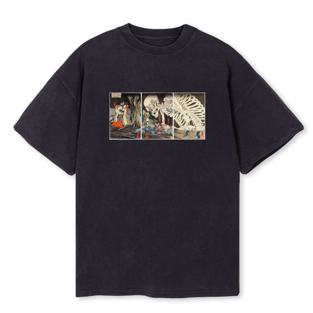 JPN Vintage Black Oversized Tee.