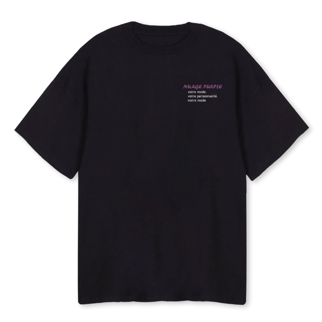 BLACK NUAGE Black Oversized Tee.