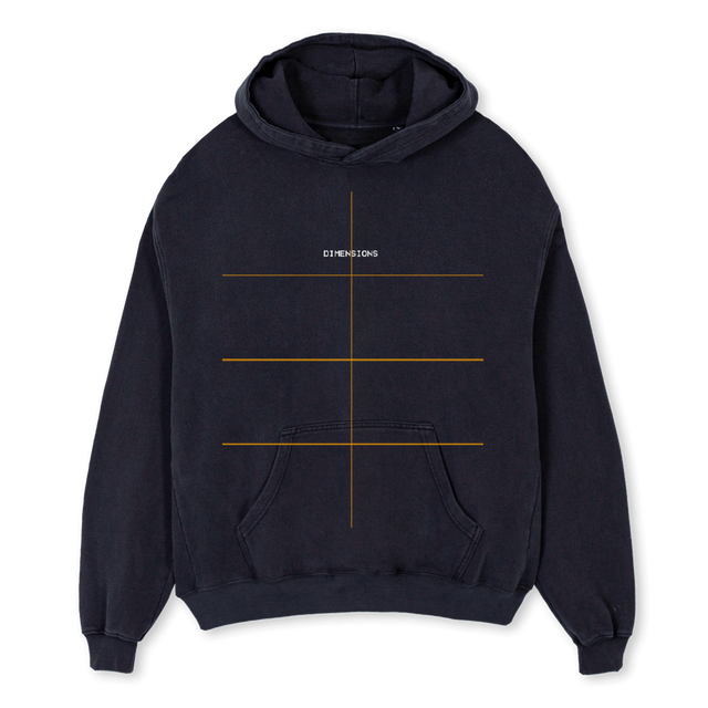 BACKSTAGE Vintage Black Oversized Hoodie.