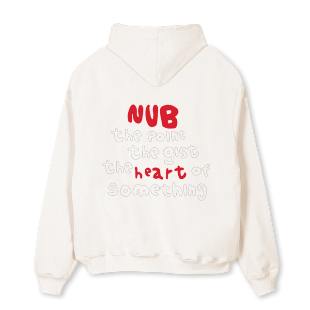 NUBHOODIEWHITE Vintage White Oversized Hoodie.