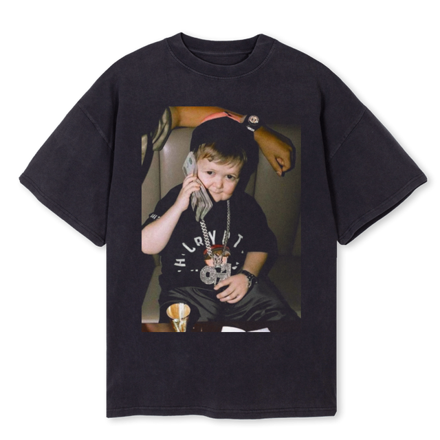 HASBIK Vintage Black Oversized Tee.