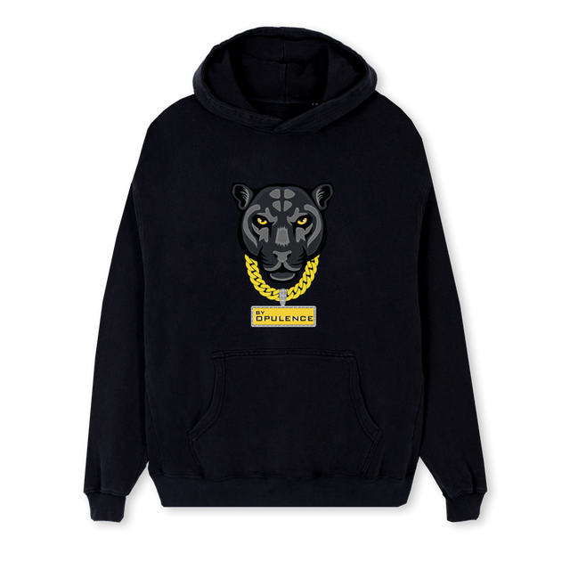 PANTHERHOOD Black Regular Hoodie.