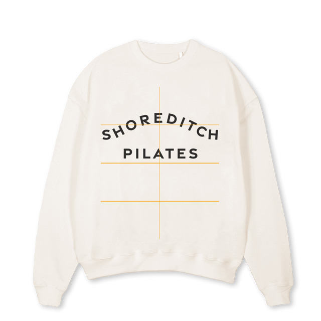 SRHOPIL Vintage White Oversized Crewneck Sweater.