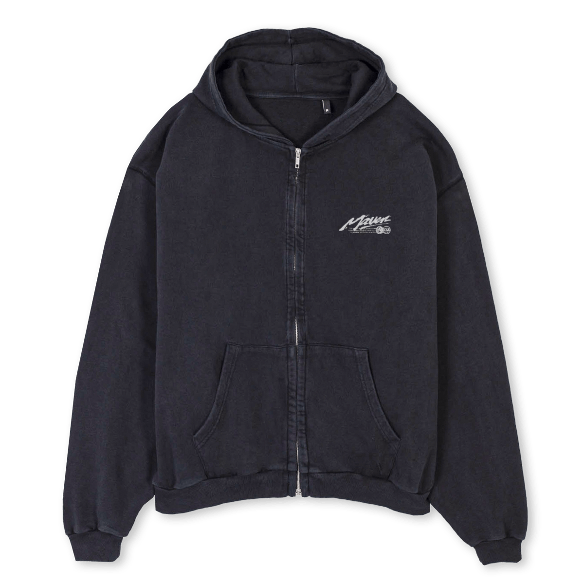 Black Vintage Eye Pattern Oversized Hoodie