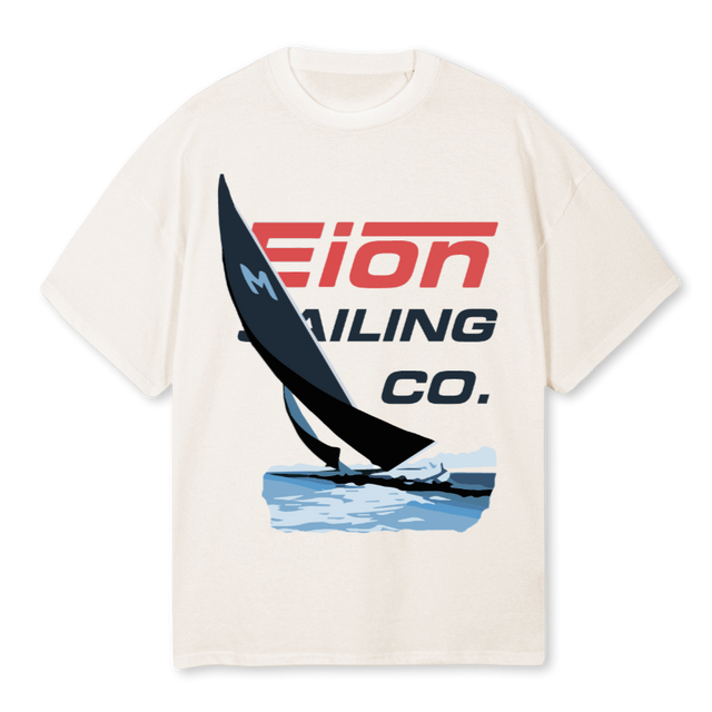 SAIL Vintage White Oversized Tee.