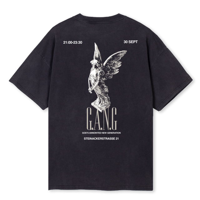 SPI Vintage Black Oversized Tee.