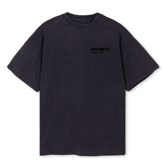 CLEANWHITE3 Vintage Black Oversized Tee.