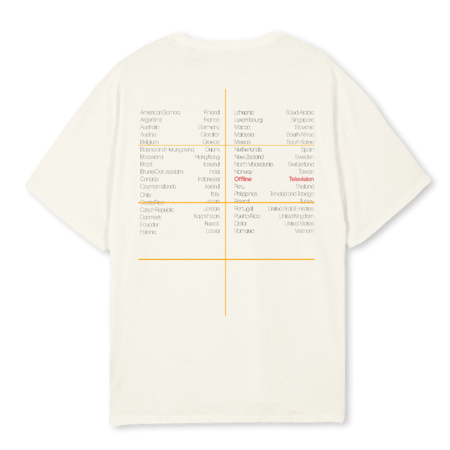 CLEANWHITE1 Cream Oversized Tee.