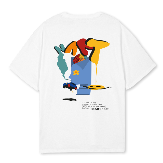 CLEANNART White Oversized Tee.