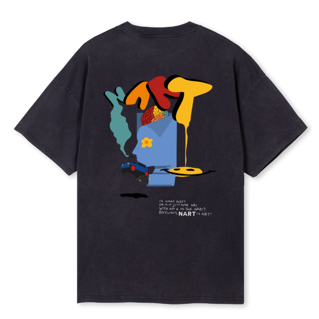 BLACKNARTSEP Vintage Black Oversized Tee.