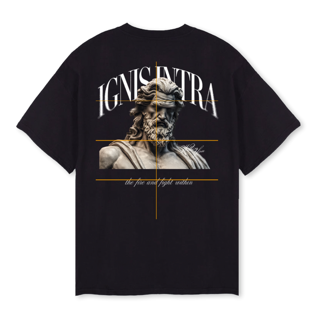 FINALPRINTBLACK Black Oversized Tee.