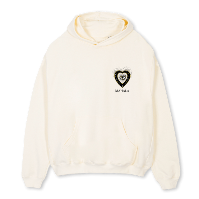 MAHALA Cream Oversized Hoodie.