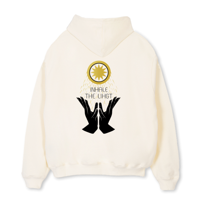 MAHALA Cream Oversized Hoodie.