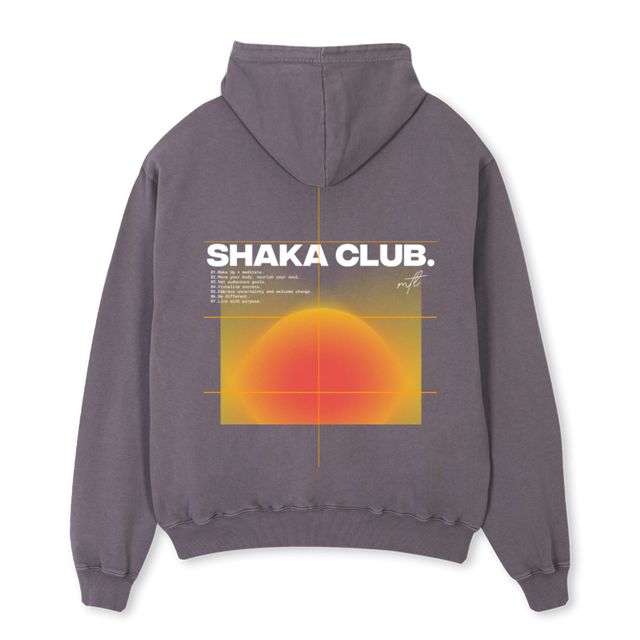 SHAKACLUB Pigment Grey Oversized Hoodie.