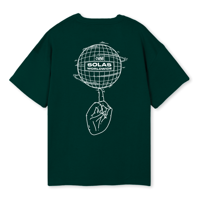 GLOBEFINGER Wild Green Oversized Tee.