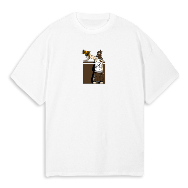 BROWNGUNMAN White Oversized Tee.