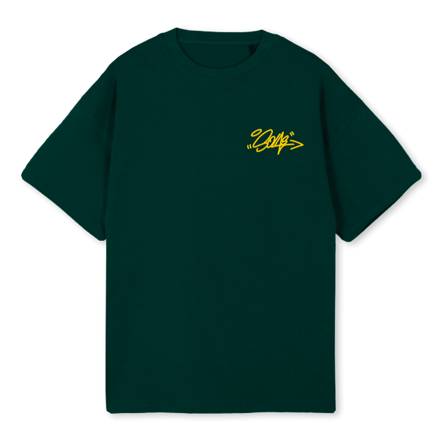 YELLOWGASMASK Wild Green Oversized Tee.