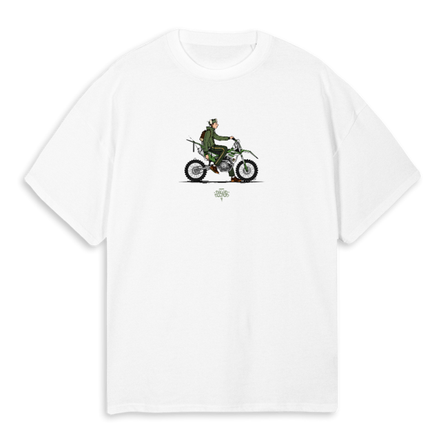 SCRAMBLER White Oversized Tee.