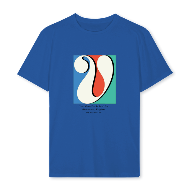 V Cobalt Blue Regular Tee.