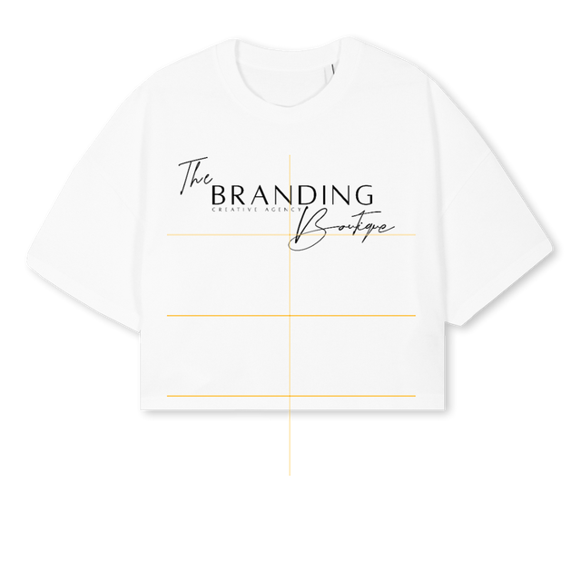 BBB White Cropped Oversized Tee.