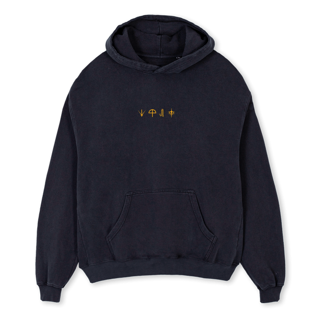 TRIPLET Vintage Black Oversized Hoodie.