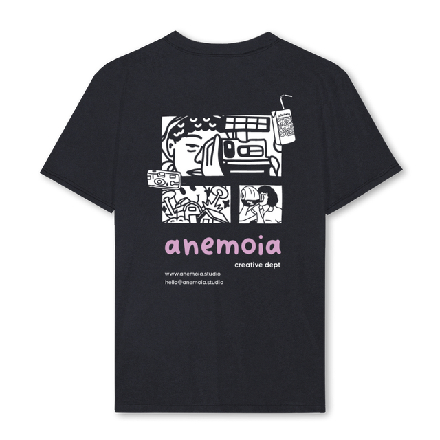 ANEMOIA Vintage Black Regular Tee.