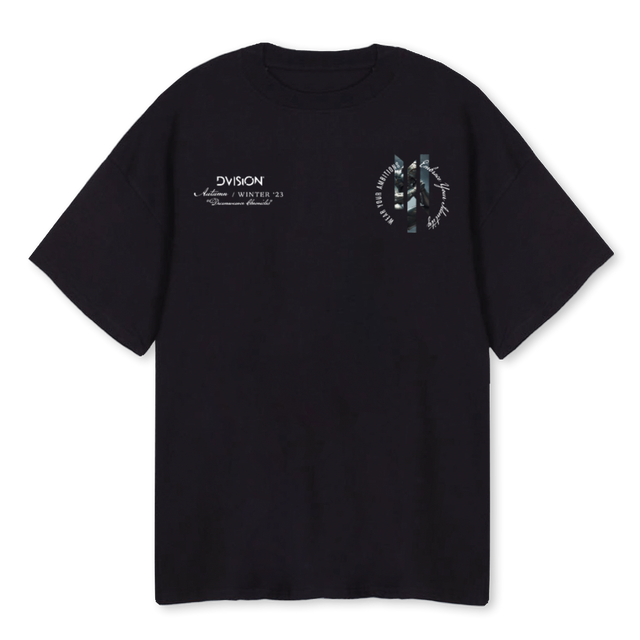 THINKERTEE Black Oversized Tee.