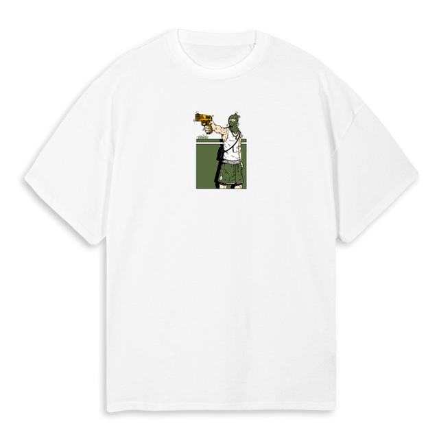 GREENGUNMAN White Oversized Tee.