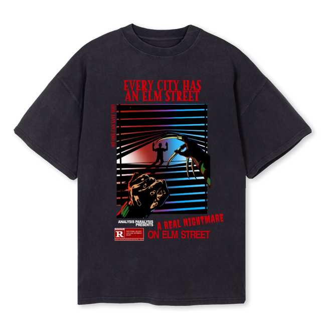 APFREDDY Vintage Black Oversized Tee.