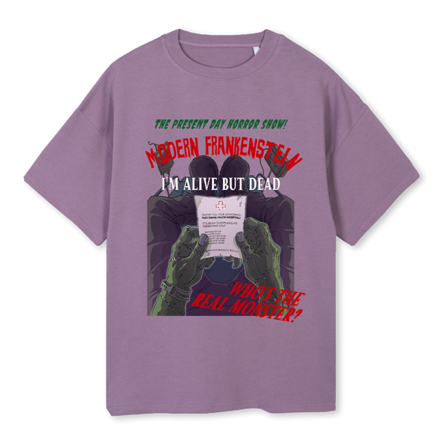 APFRANKENSTEIN Purple Oversized Tee.