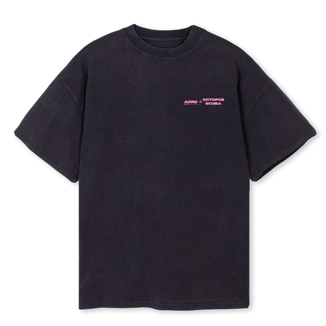 OCTACR Vintage Black Oversized Tee.