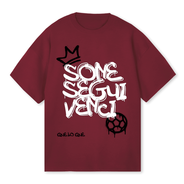 VENCITEEA Burgundy Oversized Tee.