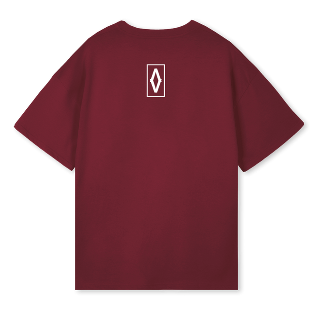 VENCITEEA Burgundy Oversized Tee.