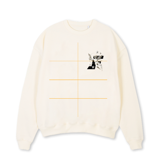 LOTG Cream Oversized Crewneck Sweater.