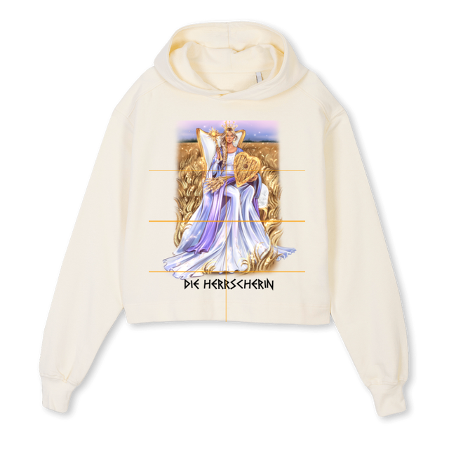 HERRSCHERIN Cream Cropped Hoodie.