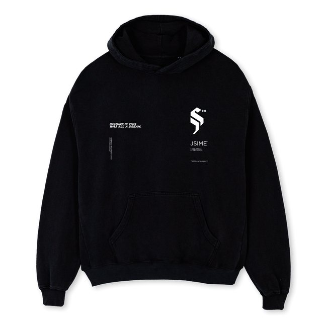 BLUEHEAD Black Oversized Hoodie.