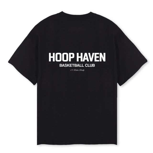 HHBASKETBALLCLUB Black Oversized Tee.