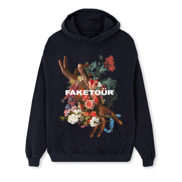 FACEFLWR Vintage Black Regular Hoodie.